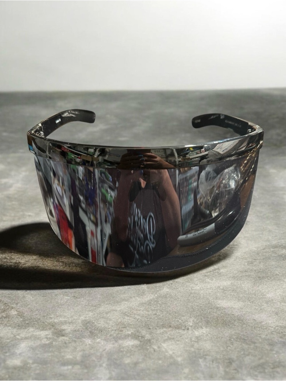 Shield Visor Sunglasses — Mirrored Black Lens
S55